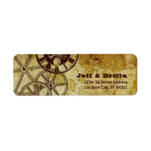 Faux Antiek Gold Victoriaans Steampunk Wedding Etiket