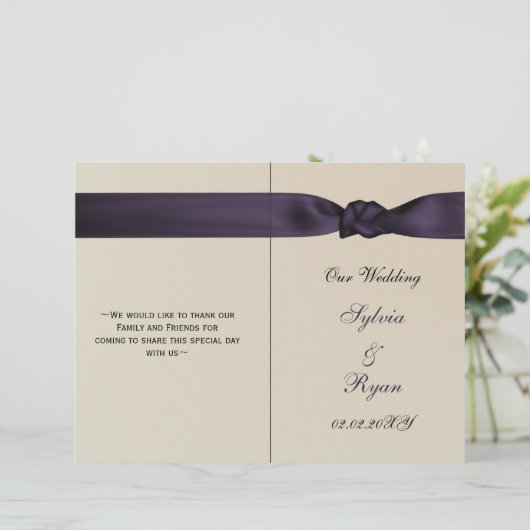 FAUX arc améthyste programmes de mariage violet (Debout devant)