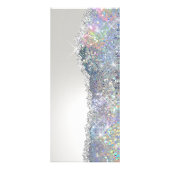 Faux argent feuille de parties scintillant carte d (Dos)