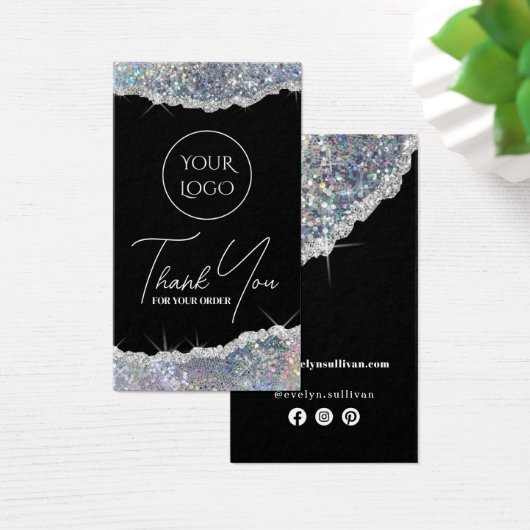 Faux argent iridescente parties scintillant insert (Bureau)