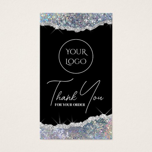 Faux argent iridescente parties scintillant insert (Devant)