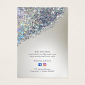 Faux argent parties scintillant collier collier éc (Dos)