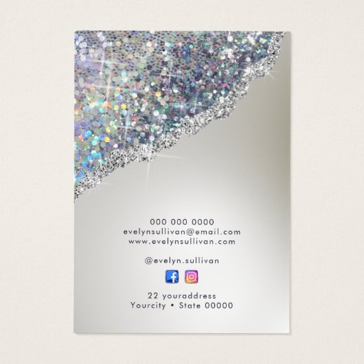 Faux argent parties scintillant feuille bijouterie (Dos)