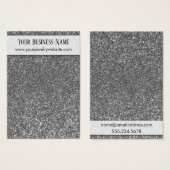 Faux Argent Parties scintillant Porte-oreille Cart (Devant & derrière)