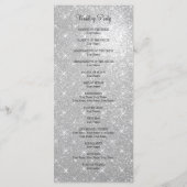 Faux argent parties scintillant programme de cérém (Dos)