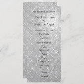 Faux argent parties scintillant programme de cérém (Devant / Derrière)