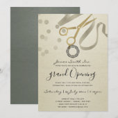 FAUX ARGENT RIBBON COUPANT GRAND INVITATION D'OUVE (Devant / Derrière)