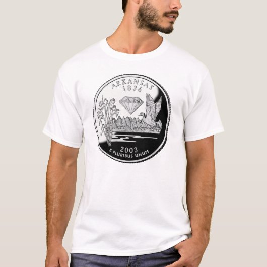 Faux Arkansas State Quarter Crater of Diamonds T-shirt (Voorkant)
