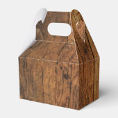 Faux Barn Wood Mason Jar White Daisy Barn Wedding Bedankdoosjes (Achterkant)