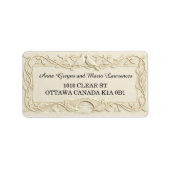 Faux Bas-Relief  Wedding Return Address Labels (Voorkant)