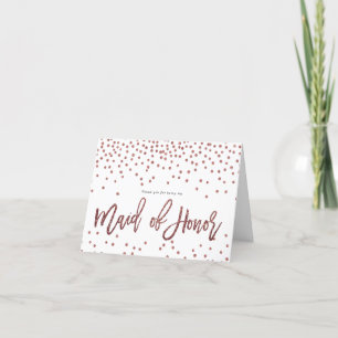Faux Bedankt dat je mijn Maid of Honor-kaart bent