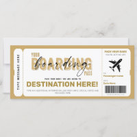 Faux billet d'avion Carte de carte d'embarquement