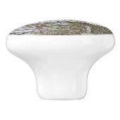 Faux Birch Tree Bark Texture Kijk Pattern Keramische Knop (Zijkant)