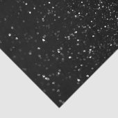 Faux Black Bokeh Glitter Foto Tissuepapier (Detail)