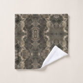 Faux Black Grey Beige Marble Bad Handdoek (Wasdoekje)