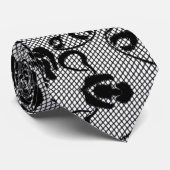 Faux Black Lace Fishnet White Cravate - Choisissez (Roulé)