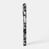 Faux Black Lace iPhone Case iPhone 16 Hoesje (Linkerkant)