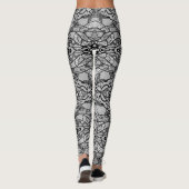 Faux Black Lace Poisson Leggings Moderne (Dos)
