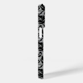 Faux Black Lace Rose coque iphone de pêche (Verso / Droite)