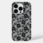 Faux Black Lace Rose coque iphone de pêche (Verso)