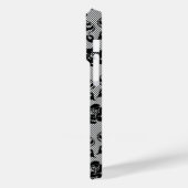 Faux Black Lace Rose coque iphone de pêche (Verso / Gauche)