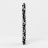 Faux Black Lace Rose coque iphone de pêche (Dos/Droite)