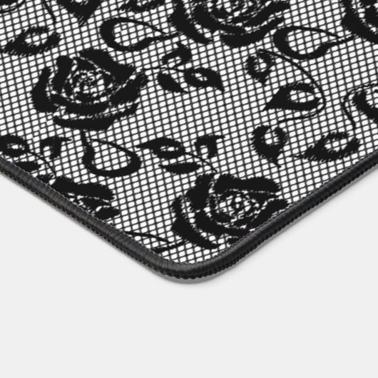 Faux Black Lace Rose Fishnet Design moderne (Coin)
