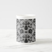Faux Black Lace Rose Fishnet Mug Cadeau (Devant)