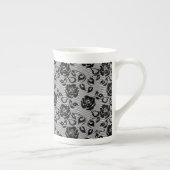Faux Black Lace Rose Fishnet Mug Cadeau (Droite)