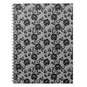Faux Black Lace Roses Carnet de pêche romantique (Devant)
