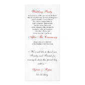FAUX Black Lace Rouge Ruban Invitations de mariage (Dos)