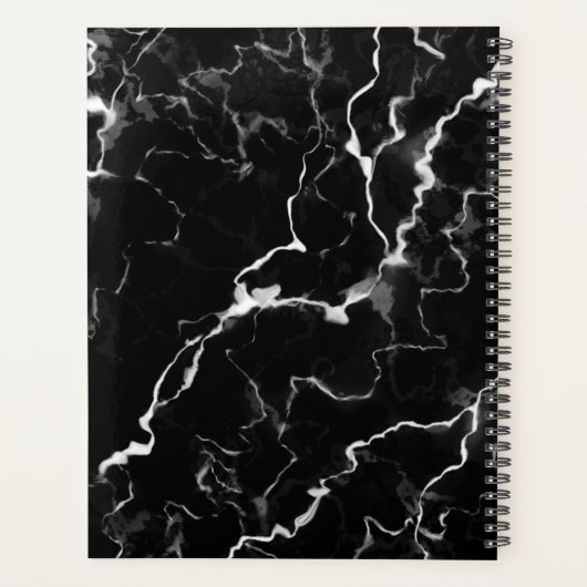 Faux Black Marble Texture Look Avec Texte Personna (Dos)