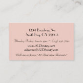 Faux Black Pink Lace Frans Visitekaartje (Achterkant)