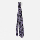 Faux Black Rose dentelle Cravate - Violet (Dos)