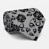 Faux Black Rose dentelle pêcheur Cravate d'amour (Roulé)