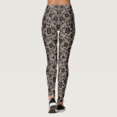Faux Black Rozen Lace Fishnet Romantic Leggings (Achterkant)