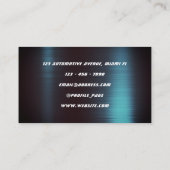 Faux-blauwe metaalgine visitekaartje (Achterkant)