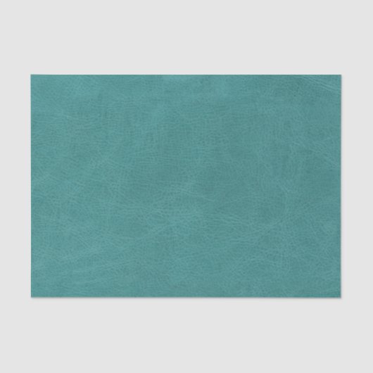 Faux Blauwgroen ledertextuur Tissuepapier (Voorkant)