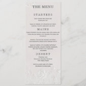 Faux Blind Embossed Arch Wedding Menu Card (Devant)