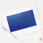 Faux Blue Glitter Background Sparkle Texture Rechthoekige Sticker (Envelop)