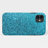 Faux Blue Glitter Case-Mate iPhone Case (Achterkant (horizontaal))
