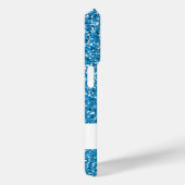 Faux Blue Glitter Pattern Kijk-like & Custom Name Case-Mate iPhone Case (Achterkant / Rechts)