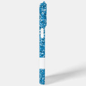 Faux Blue Glitter Pattern Kijk-like & Name Case-Mate iPhone Case (Achterkant / Rechts)