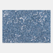 Faux Blue Glitter Texture look-like Graphic Inpakpapier Vel (Voorkant 2)
