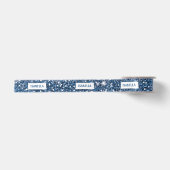 Faux Blue Glitter-textuur met aangepaste tekst Lint (Voorkant)