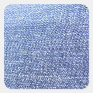 Faux Blue Jeans Achtergrond Vierkante Sticker