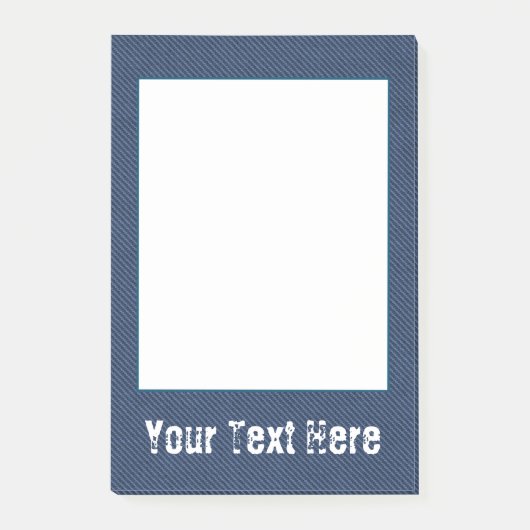 Faux Blue Jeans Denim Aangepaste tekst Post it Not Post-it® Notes (Voorkant)