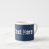 Faux Blue Jeans Denim Custom Text Espresso Cup Kop (Voorkant rechts)