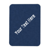 Faux Blue Jeans Fabric Custom Text Magnet (Vertical)