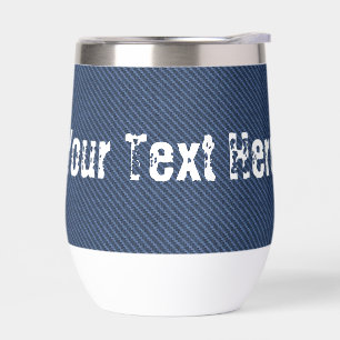 Faux Blue Jeans Fabric Texte personnalisé Personna